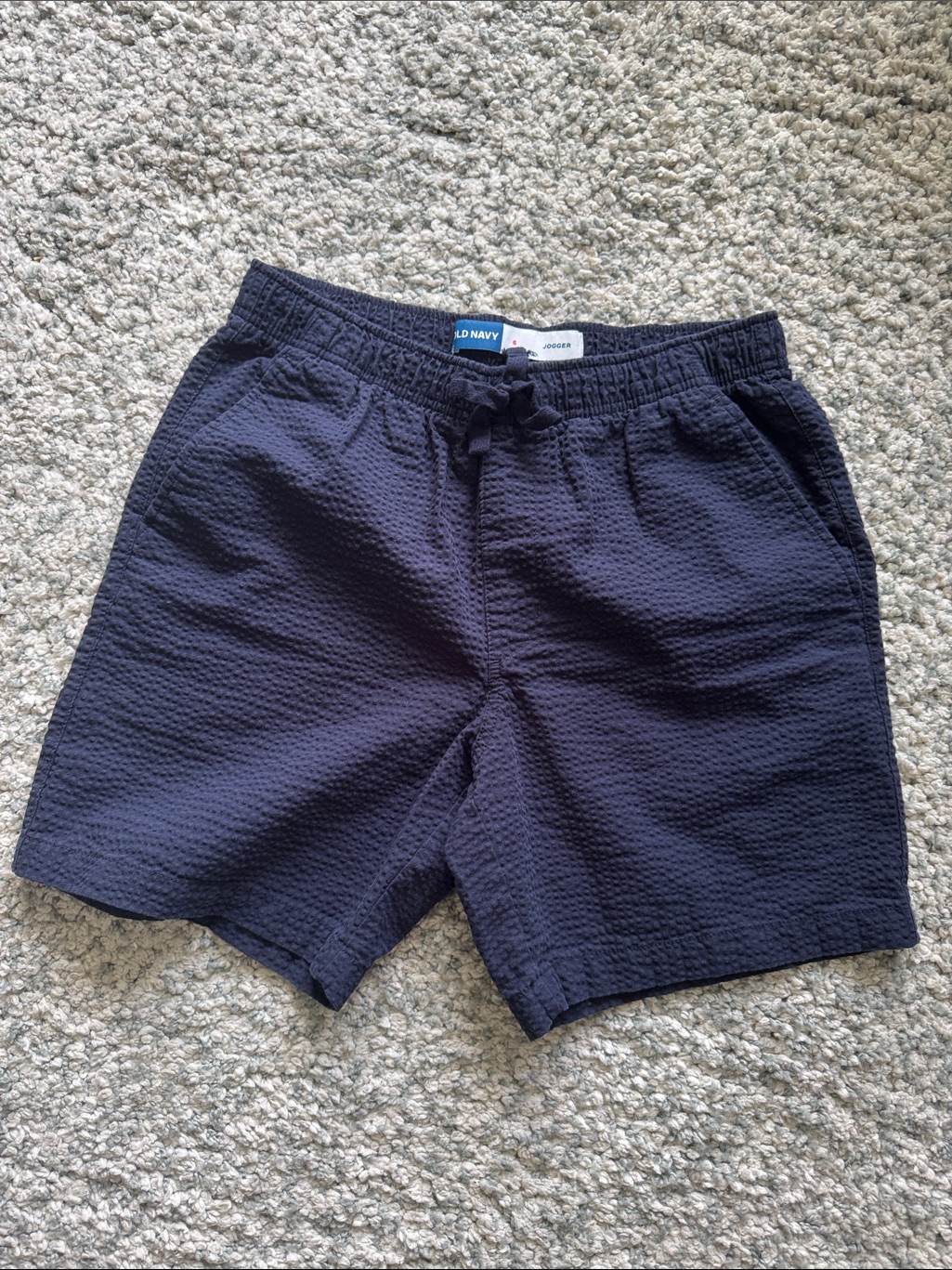 Old Navy Men's Dark Navy Seersucker Drawstring Athletic Shorts